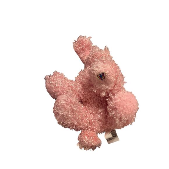 Ganz Webkinz Pink Curly Shaggy Poodle Dog Plush Stuffed Animal Toy 9" - Picture 6 of 10